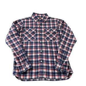 Icecream Blue Orange Check Dual Pocket Flannel Size Men's S JAPAN